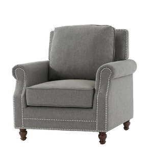 北欧モダンラウンジミニマリストグレー高品質家具快適な生地布張りシングルリビングルームソファSM-1063-1 - Product Image 1