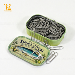 Boîte en métal rectangulaire vintage personnalisée avec logo imprimé OEM & ODM, style <span class=keywords><strong>sardine</strong></span>, <span class=keywords><strong>vide</strong></span>, grande, pour rangement <span class=keywords><strong>de</strong></span> clips <span class=keywords><strong>de</strong></span> papier, emballage - Product Image 2