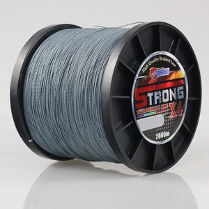 Ligne de pêche tressée 2000M, 4 ou 8 brins, ligne PE super résistante, anti-morsure, fil multifilament Dyneema pour la pêche en mer - Product Image 2