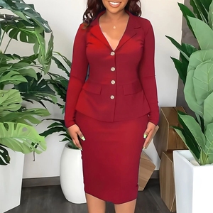 Nouvelles Robes Africaines pour Femmes Ensemble Deux Pièces Tops <span class=keywords><strong>et</strong></span> Jupes Costumes Dashiki Ankara Tenues Turques Grande Taille Robe de Bureau - Product Image 4