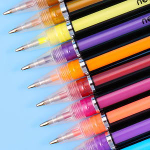 Stylos <span class=keywords><strong>gel</strong></span> pailletés aux couleurs néon vives, 12 pièces, 1,0 mm - Stylos artistiques pailletés/fluorescents/<span class=keywords><strong>gouache</strong></span>/métalliques pour l'artisanat, le bullet journaling - Product Image 6