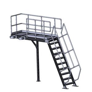 Chất Lượng Cao Di Chuyển Nền Tảng Trong Nhà Cầu Thang Thang Lối Đi Với Nhôm Lắp Ráp Và Có Thể Tháo Rời Thép Lan can Cho Kho - Product Image 1