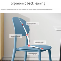Chaises de maquillage empilables en polypropylène de qualité supérieure, style nordique, pour usage commercial, chaises en PP, chaises de salle à manger en plastique pour restaurant