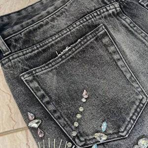 Peeqi DK0090 été 2025 nouvelles femmes Vintage Denim Shorts Street Wear strass gland mode <span class=keywords><strong>jean</strong></span> Denim Shorts pour dame femmes - Product Image 6