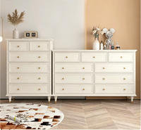Armoire de rangement de chambre à coucher en bois massif de bouleau, design moderne, 6 tiroirs, durable, multi-usages, style luxe léger