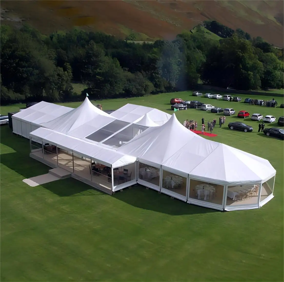 Mixed Waterproof PVC Marquees And Tents For Large Wedding Events