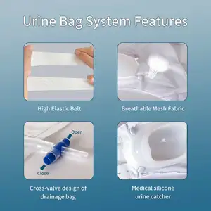 Ovand007 Medical Urine Collector Adult Male Disposable Plastic Sterile Medical Urine Drainage Bag For Collecting Urine