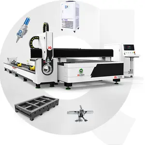 Máquina cortadora de láminas de metal JQ LASER 1530C máquina cortadora de placas y tubos de metal láser de fibra mixta