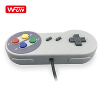 WFUN-mando con cable USB para Snes, controlador de juegos y mando de vídeo para PC, Mac