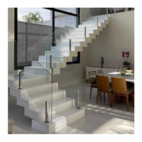 Escaliers flottants préfabriqués de conception moderne pour l'appartement Solution rentable d'escaliers flottants