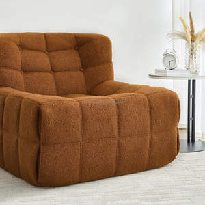 Fauteuil convertible sans accoudoirs confortable carré Sherpa tissu au sol canapé <span class=keywords><strong>de</strong></span> salon canapé d'appoint simple pour <span class=keywords><strong>le</strong></span> salon - Product Image 5