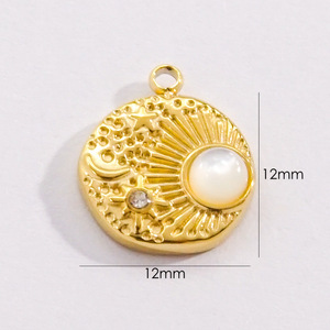 คอลเลกชันเปลือกหอยทองคำ |   จี้ห้อยทำจากสแตนเลสสตีลเคลือบ PVD 18K สำหรับทำเครื่องประดับ DIY |   กันน้ำและป้องกันการแพ้ - Product Image 4