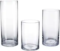 Glaszylinder Vase Home Dekorative Blumenvase Schwimmender Kerzenhalter für Hochzeit Mittelstücke Tisch vase Klar Transparent