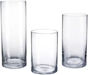 Modern Glass100mlnder Vase Home Glass Cylinders Glass Vases Wedding Centerpiece Clear Glass Vase For Flowers Clear Transparent