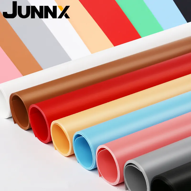 JUNNX-Fondo de PVC para fotografía y vídeo, Morandi, mate, cromakey, impermeable, blanco, negro, gris, rosa, azul, verde, café, foto y vídeo