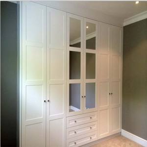 Französische benutzer definierte gute Qualität weiß Massivholz Schlafzimmer Kleider schrank profession ellen Schrank für Wohnung - Product Image 3