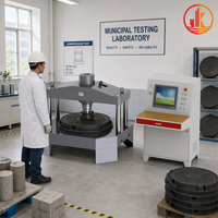 Manhole Cover Compression Machine 1000kN Fully Automatic Four Column Servo Tester for Cast Iron Concrete Crack Load Test
