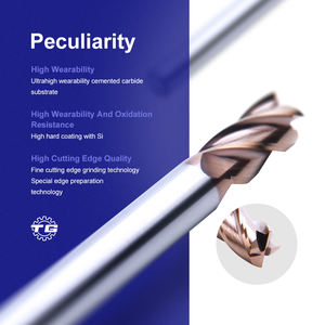 Tg鋼鋳鉄4フルート角半径TiAlSiNコーティング付きエンドミル一般加工圧縮OEM/ODMカスタマイズ可能 - Product Image 2