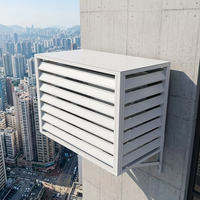 Cache-climatiseur en aluminium à persiennes pour appartements et hôtels, tailles personnalisées, garantie 10 ans anti-rouille, directement de l'usine