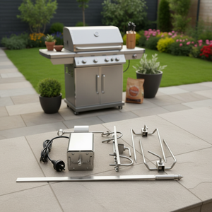 Bộ dụng cụ nướng xiên quay bằng than, động cơ 15W, dành cho thịt lợn, gà, nướng trên vỉ nướng kim loại lớn - Product Image 3