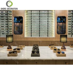 Optical Shop Design Custom Durable Optical Display Stands Wall Mounted Eyewear Display Cabinet For Optical Shop Furniture - Product Image 3