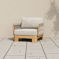 Ensemble de canapés d'extérieur de luxe pour hôtel, durable, moderne, imperméable, anti-UV, écologique, mobilier d'extérieur pour villa, ensemble de canapés de jardin 3 places