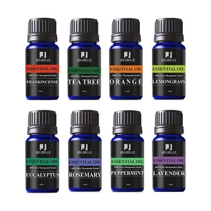 Conjunto de aromaterapia com 8 óleos essenciais, rótulo privado, 100% grau terapêutico puro, conjunto de presente
