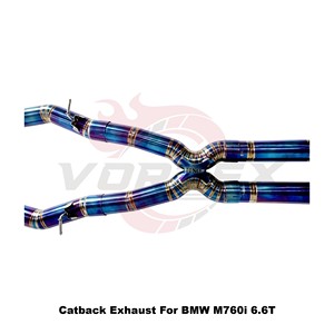 ระบบท่อไอเสียแบบ Catback พร้อมวาล์ว Vortex Blue Burnt Titanium สำหรับ BMW M760i M760Li G12 6.6T V12 N74 ชุดติดตั้งแบบ Direct Fit - Product Image 5