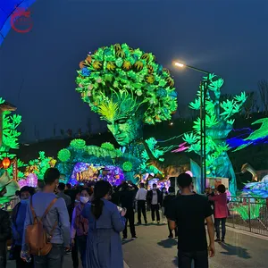 Linternas chinas Zigong, linternas de seda con forma de animal de Año Nuevo, linternas navideñas