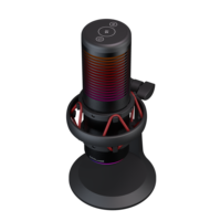 Microphones professionnels de studio pour jeux vidéo, micro à condensateur RGB pour PC, ordinateur, streaming et enregistrement