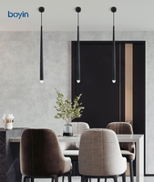 Nouvelle lampe suspendue LED moderne minimaliste à tube long de luxe pour restaurant, bar, hôtel, réception, décoration commerciale, plafonnier LED