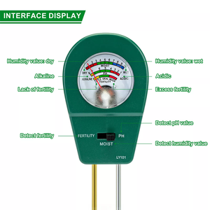 Medidor de umidade da planta 3-em 1 luz e testador de pH jardim gramado fazenda, uso interno e externo, kit de teste do solo - Product Image 3