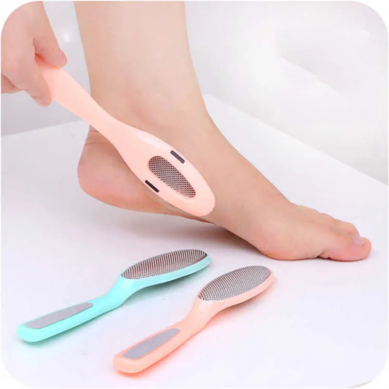 Râpe pour les pieds, outil chirurgical professionnel, lime de Surface métallique colorée pour enlever la peau dure, Double face pour enlever les callosités à Double usage, 1 pièce