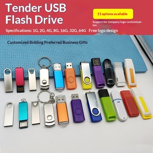 แฟลชไดรฟ์พลาสติกขนาดเล็กแบบขายส่ง ความจุ 128MB-8GB รับทำโลโก้ตามสั่ง ของขวัญ - Product Image 1