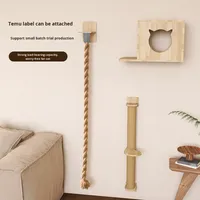 Nichoir mural en bois de pin DIY de style nordique avec griffoir intégré, mignon et peu encombrant
