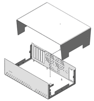 Boîtier d'instrument de bureau en aluminium sur mesure, en tôle, avec pieds, pliage et polissage