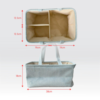 Offre Spéciale personnalisable velours côtelé momie couches organisateur grand doux détachable pépinière panier moderne poussette Nappy sac