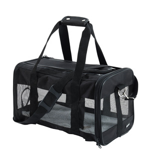 Bolsa de viaje plegable y transpirable para mascotas, ligera y portátil, para gatos, color negro, capacidad 25200 - Product Image 2