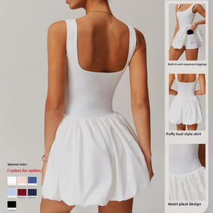 Vestido Deportivo <span class=keywords><strong>de</strong></span> Dos Piezas Under Lulu Custom Woven Naked Feeling para Mujer, Falda Antiescarcha para Correr al Aire Libre, Fitness y Tenis - Product Image 2