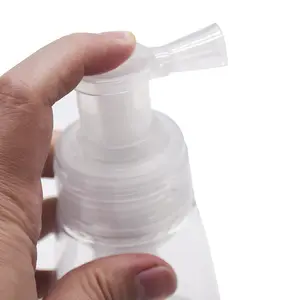 Botol Semprot Bubuk PET dengan Nozel Pengunci 6 Oz/180 Ml + Label untuk Sampo Kering