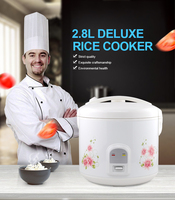 Cuisinière à riz multifonctionnelle de luxe avec pot intérieur antiadhésif de 2,8 L, contrôle mécanique du minuterie électrique