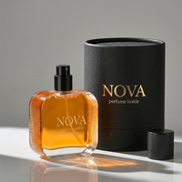 Flacon de parfum en verre vide 30/50/100 ml, texture piqué, atomiseur à brume fine pour la collection masculine - Vente chaude