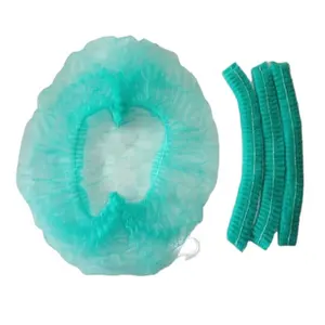 Nonwoven Bouffant Disposable Hair Net Single Elastic Nets Food Safety Industry Beard Hairnet Salon Clip Cap