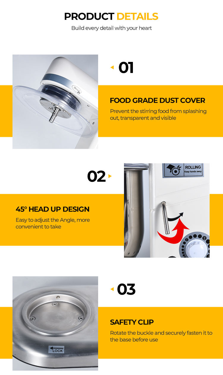 Large Floor Mixer High Efficiency Stand Mixer for Baking