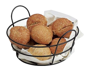 Stainless Steel Metal Wire Bread Food <b>Basket</b> for Breads Desserts Conical Bread <b>Basket</b> With Strip Punching Design - Product Image 4