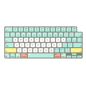 Máy tính xách tay Silicone bàn phím phim cho <span class=keywords><strong>Apple</strong></span> pro14/16inch M4 không khí 13inch M2 bao gồm cho <span class=keywords><strong>Macbook</strong></span> Bàn phím OS phím tắt 14/16inch Pro - Product Image 1