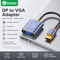 Câble convertisseur Biaze Active DP vers VGA pour PC, ordinateur portable, moniteur, projecteur, prend en charge l'adaptateur Plug&Play Full HD 1080P