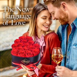 Shenyuan Scatola di Lusso a Forma di Cuore con Spugna e Rose Eterne Conservate, <span class=keywords><strong>Regalo</strong></span> per <span class=keywords><strong>Lei</strong></span>, Fiori Duraturi, Ricordo Romantico per Compleanno e <span class=keywords><strong>Anniversario</strong></span> - Product Image 3