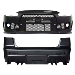 Kit carrosserie perforé d'origine en fibre de carbone ABS Mitsubishi Lancer, nouveau <span class=keywords><strong>pare</strong></span>-chocs avant en <span class=keywords><strong>plastique</strong></span>, <span class=keywords><strong>pare</strong></span>-chocs arrière et jupes latérales - Product Image 1