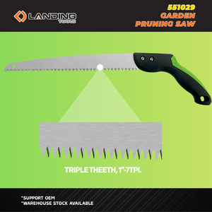 Scie à main de 12 pouces, lame en acier à haute teneur en carbone, 7 TPI, lame droite, légère, pour la taille des branches d'arbres, outil de jardinage - Product Image 2